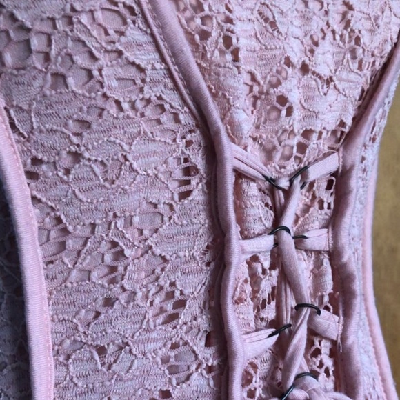Xhilaration Pink Lace Corset Style Dress Sz S - Picture 4 of 8